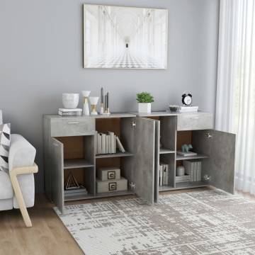  Sideboard Concerte Grey 160x36x75 cm Engineered Wood