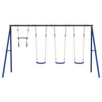  Outdoor Swing Set with Swings and Trapeze