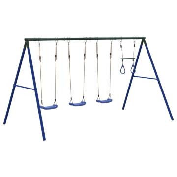  Outdoor Swing Set with Swings and Trapeze