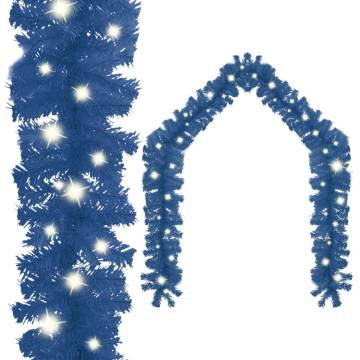  Christmas Garland with LED Lights 10 m Blue