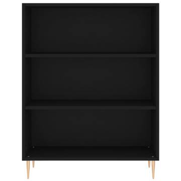  Highboard Black 69.5x32.5x180 cm Engineered Wood