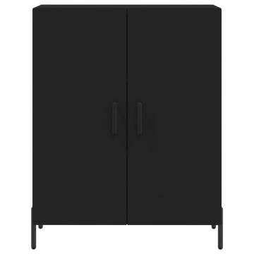  Highboard Black 69.5x34x180 cm Engineered Wood