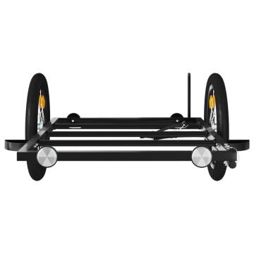  Bike Trailer Black 126x63x34 cm Iron