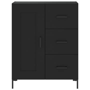  Highboard Black 69.5x34x180 cm Engineered Wood