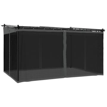  Gazebo with Mesh Walls Anthracite 4x3 m Steel