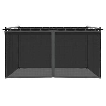  Gazebo with Mesh Walls Anthracite 4x3 m Steel