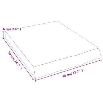 Bathroom Countertop 40x50x(2-6) cm Untreated Solid Wood