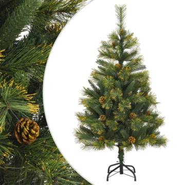  Artificial Hinged Christmas Tree with Cones 120 cm