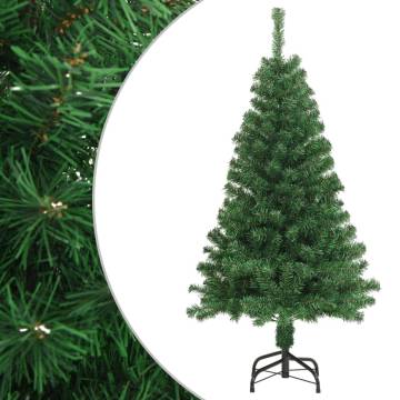  Artificial Christmas Tree with Thick Branches Green 120 cm PVC