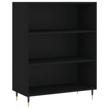  Highboard Black 69.5x32.5x180 cm Engineered Wood