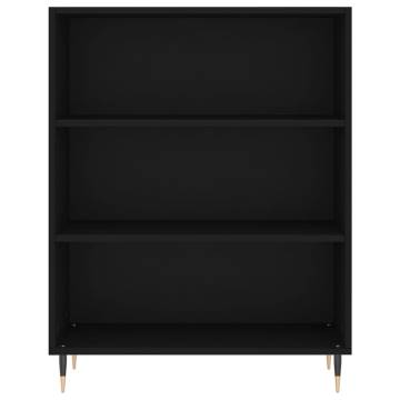  Highboard Black 69.5x32.5x180 cm Engineered Wood