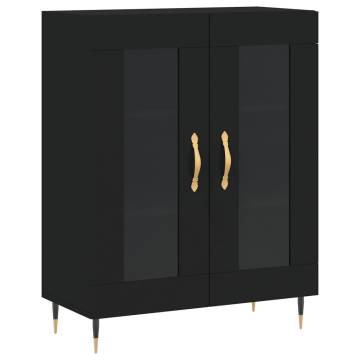  Highboard Black 69.5x34x180 cm Engineered Wood