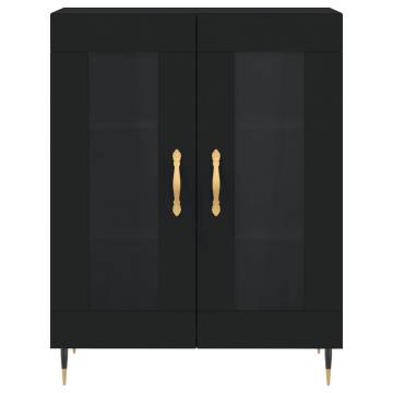  Highboard Black 69.5x34x180 cm Engineered Wood