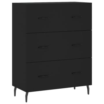  Highboard Black 69.5x34x180 cm Engineered Wood