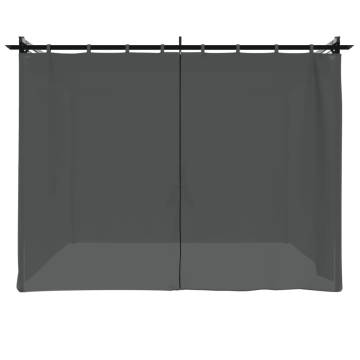  Gazebo with Curtains Anthracite 3x3 m Steel