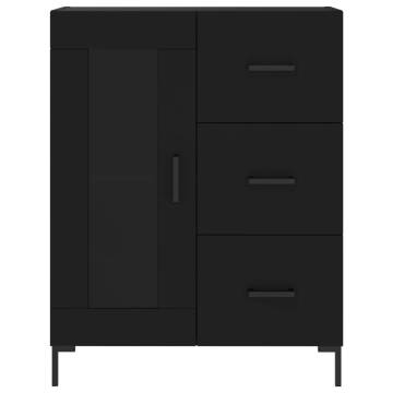  Highboard Black 69.5x34x180 cm Engineered Wood