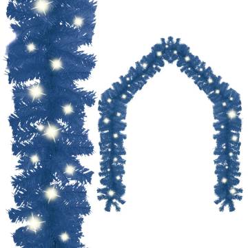  Christmas Garland with LED Lights 20 m Blue