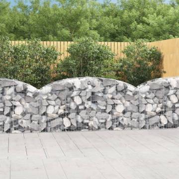 Arched Gabion Basket 200x50x80/100 cm Galvanised Iron