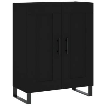  Highboard Black 69.5x34x180 cm Engineered Wood