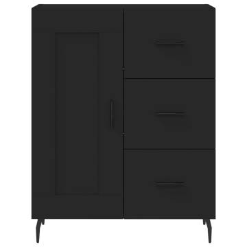  Highboard Black 69.5x34x180 cm Engineered Wood