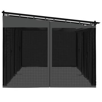  Gazebo with Mesh Walls Anthracite 6x3 m Steel