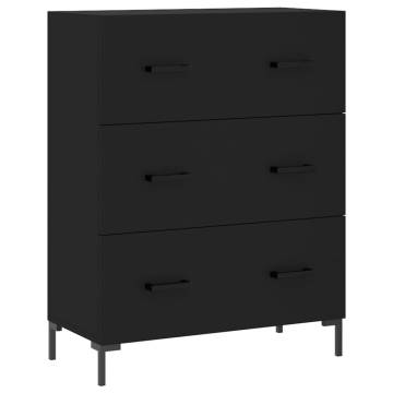  Highboard Black 69.5x34x180 cm Engineered Wood