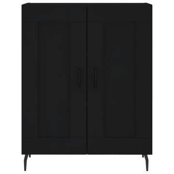  Highboard Black 69.5x34x180 cm Engineered Wood