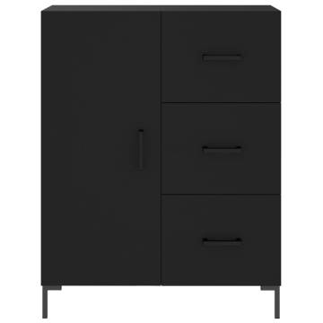  Highboard Black 69.5x34x180 cm Engineered Wood