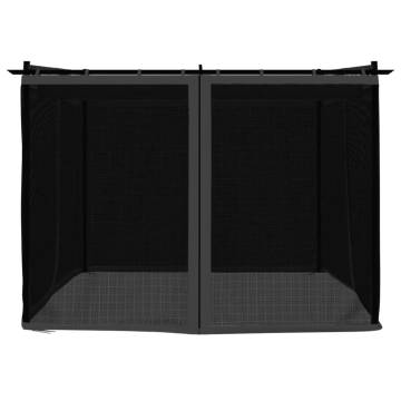  Gazebo with Mesh Walls Anthracite 3x3 m Steel