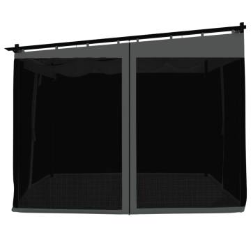  Gazebo with Mesh Walls Anthracite 3x3 m Steel