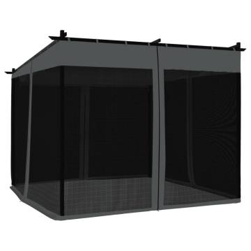  Gazebo with Mesh Walls Anthracite 3x3 m Steel