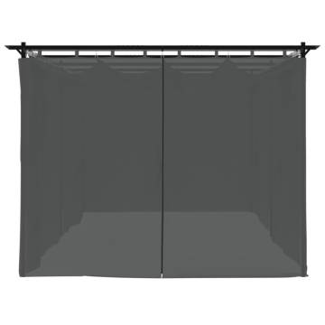  Gazebo with Curtains Anthracite 6x3 m Steel