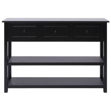  Sideboard Black 108x30x76 cm Solid Paulownia Wood