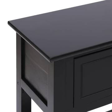  Sideboard Black 108x30x76 cm Solid Paulownia Wood