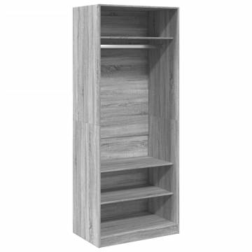  Wardrobe Grey Sonoma 80x50x200 cm Engineered Wood