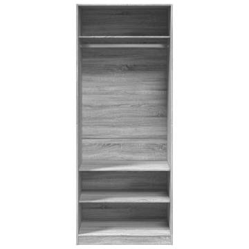  Wardrobe Grey Sonoma 80x50x200 cm Engineered Wood