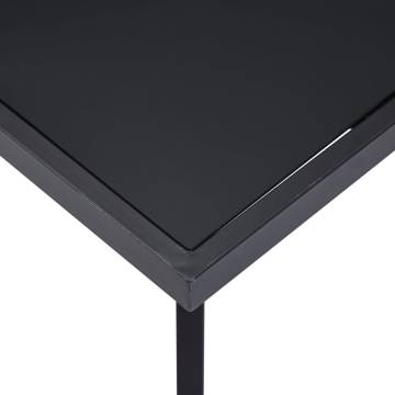  Dining Table Black 140x70x75 cm Tempered Glass