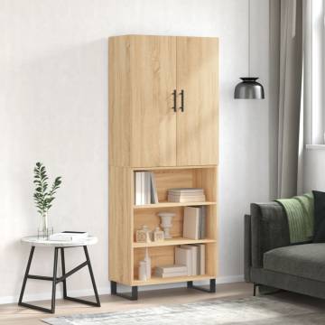  Highboard Sonoma Oak 69.5x34x180 cm Engineered Wood