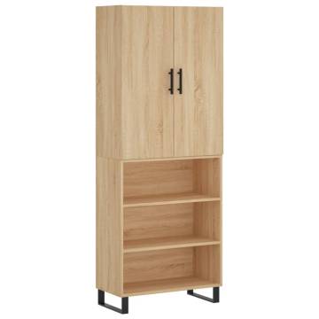  Highboard Sonoma Oak 69.5x34x180 cm Engineered Wood