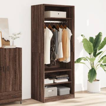  Wardrobe Brown Oak 80x50x200 cm Engineered Wood