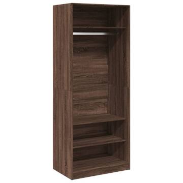  Wardrobe Brown Oak 80x50x200 cm Engineered Wood