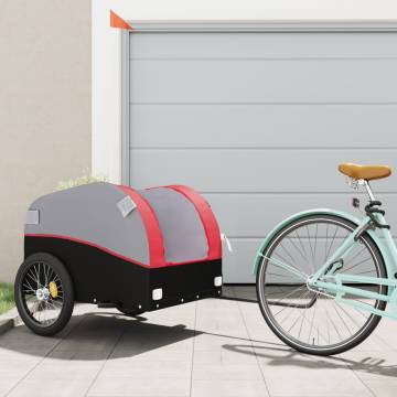 Bike Trailer Black and Red 45 kg Iron