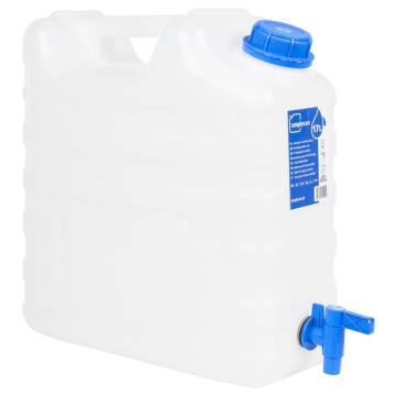  Water Container with Tap Transparent 17 L Plastic