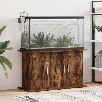  Aquarium Stand Smoked Oak 101x41x58 cm Engineered Wood