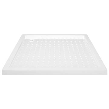 Shower Base Tray with Dots White 90x90x4 cm ABS