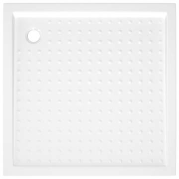 Shower Base Tray with Dots White 90x90x4 cm ABS