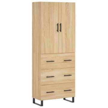  Highboard Sonoma Oak 69.5x34x180 cm Engineered Wood