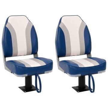  Boat Seats 2 pcs with Pedestal 360° Rotatable