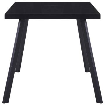  Dining Table Black 180x90x75 cm Tempered Glass