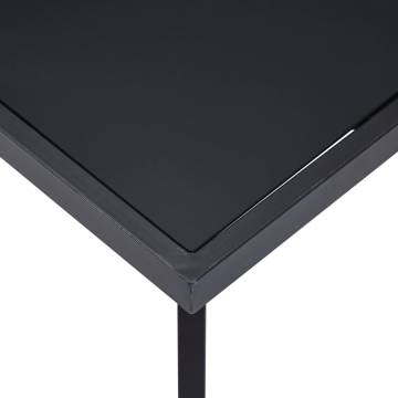  Dining Table Black 180x90x75 cm Tempered Glass